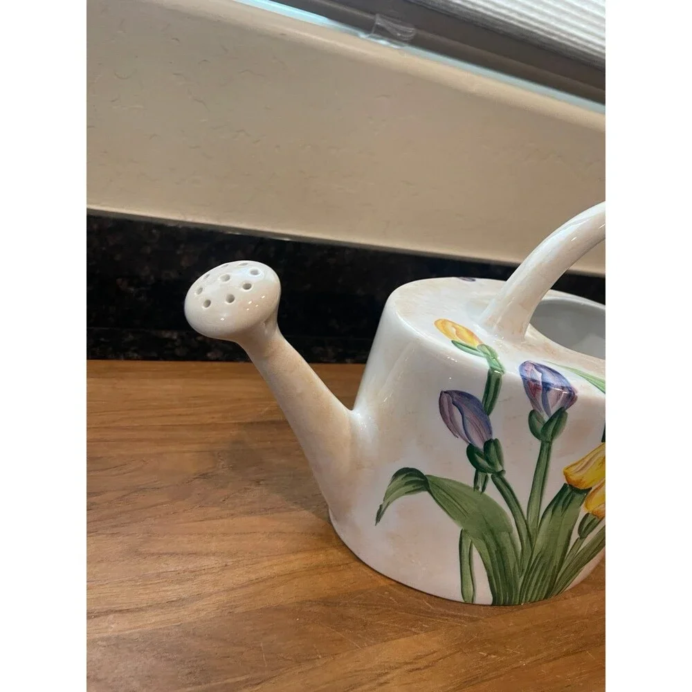 Off 5th ave Italian Ceramic Iris Watering Can 105